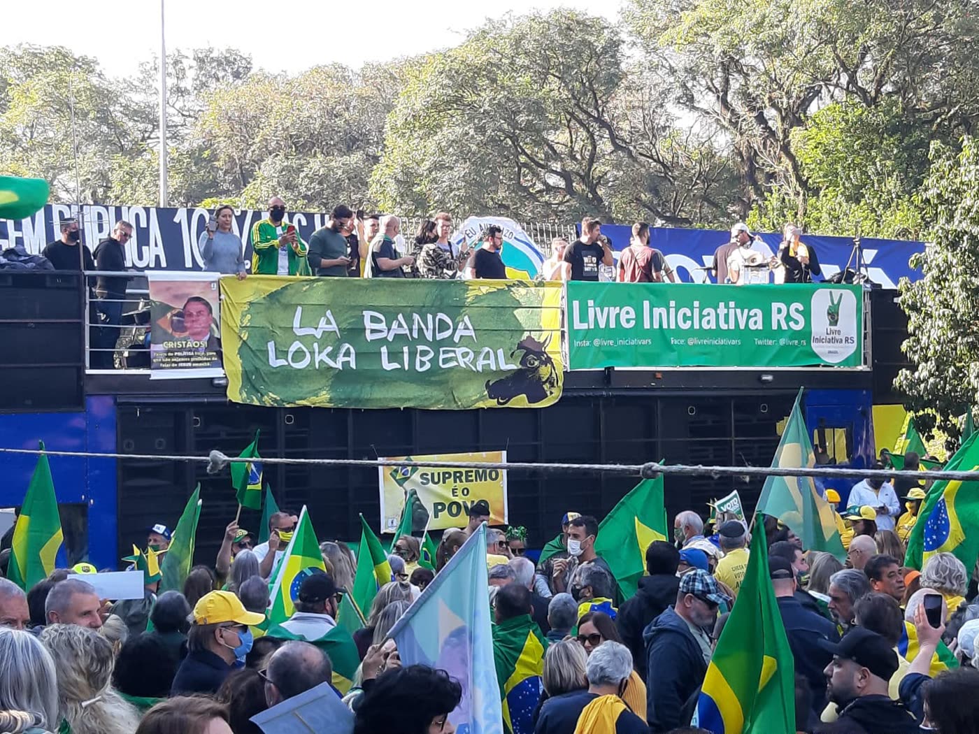 Palco em manifestação